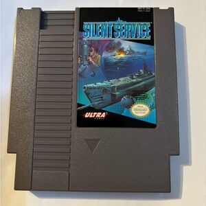 Nintendo Silent Service Game Cartridge & Manual